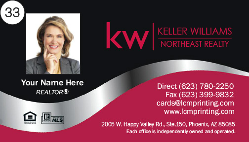 Keller Williams Business Card front 33